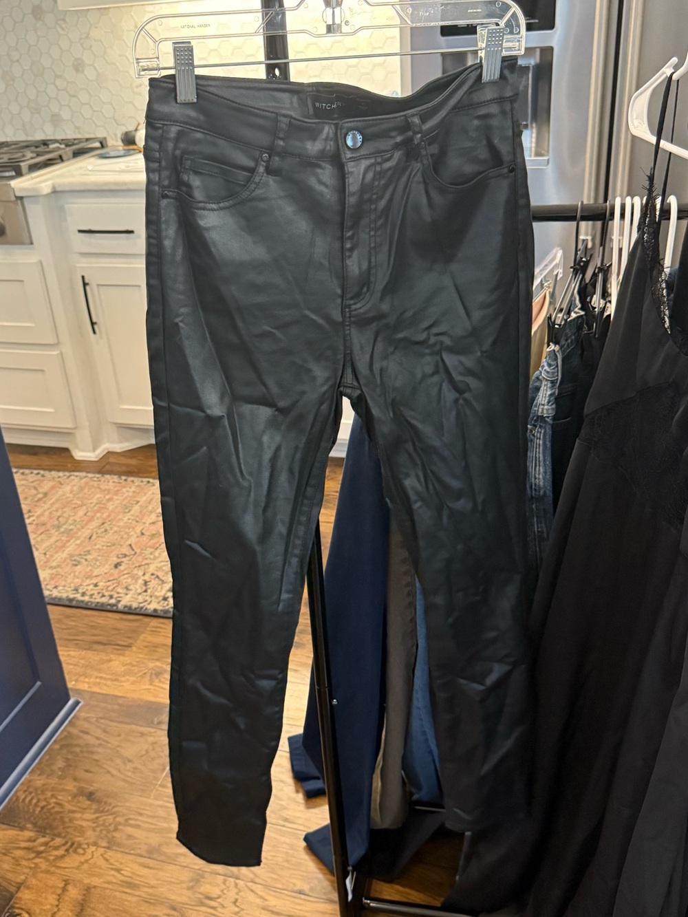 Witchery leather skinny jeans